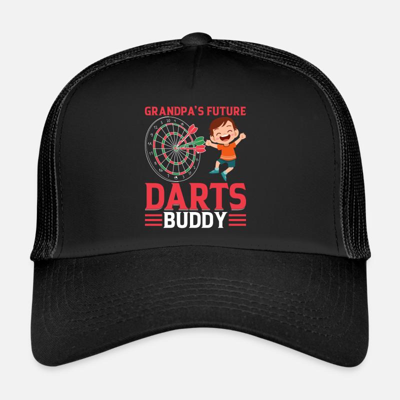 Grandpa's Future Darts Buddy - Darts Player Boy Da - Trucker Cap - Schwarz/Schwarz