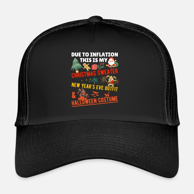 Drôle de blague sur l’inflation Cadeau de Noël Casquette trucker 