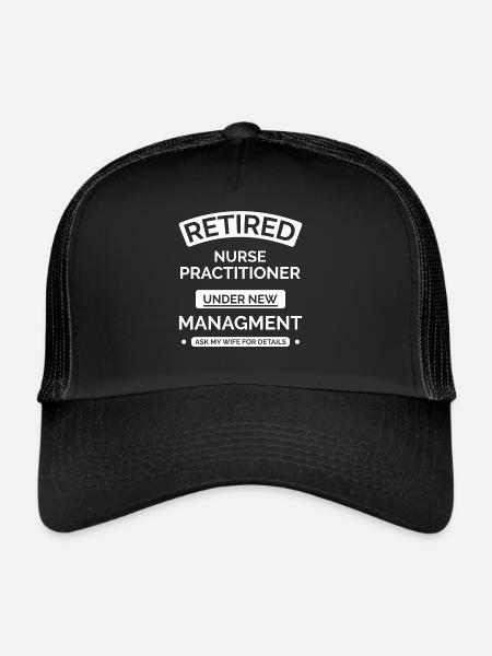 Retired nurse - Trucker Cap - black/black - Front