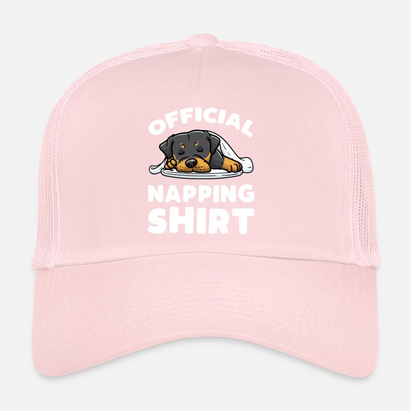 Rottweiler Chien endormi Casquette trucker 