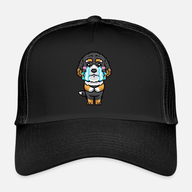 Bernedoodle Hund Lachend Emoticon Kawaii Trucker Cap
