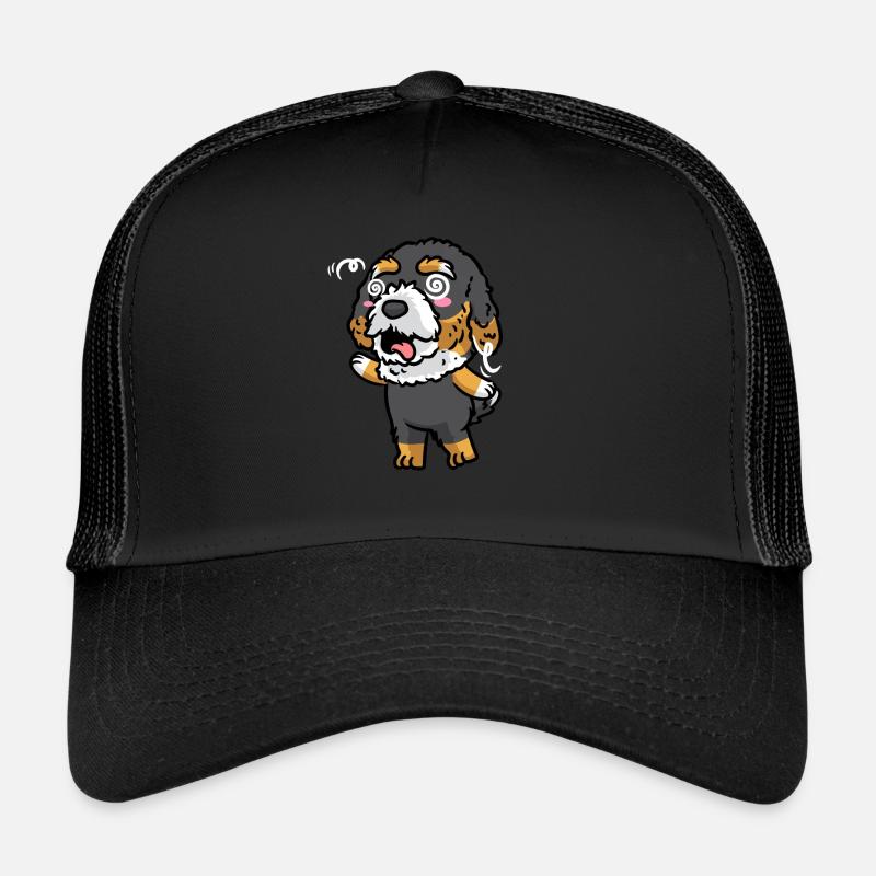 Bernedoodle Hund Lachend Emoticon Kawaii Trucker Cap