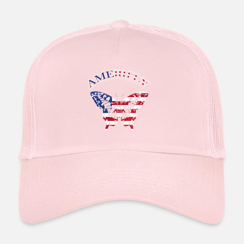 Amerifly 4 juillet Ailes de papillon Casquette trucker 