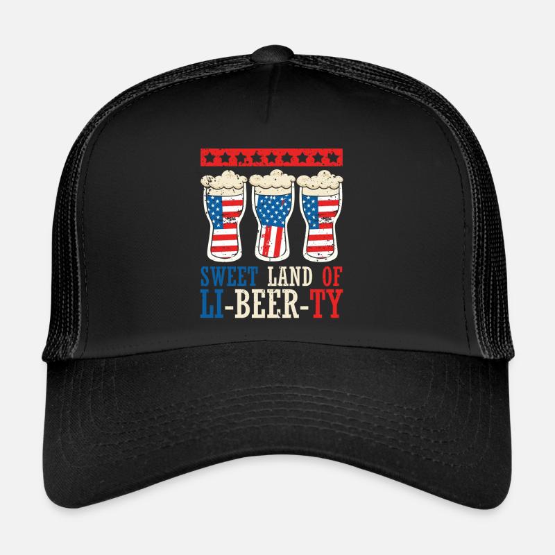 Süßes Land Der Li-bier-ty 4. Juli Trucker Cap