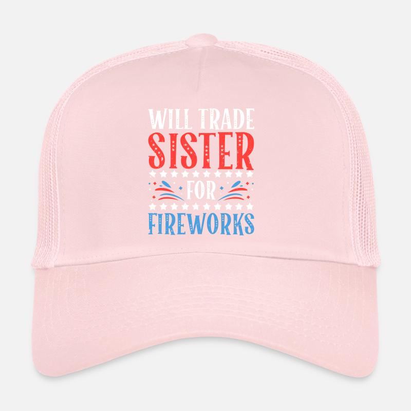 Devient sœur pour Fireworks 4 juillet féministe Casquette trucker 