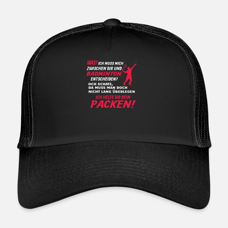 Badminton Geschenkidee Sport Design Trucker Cap