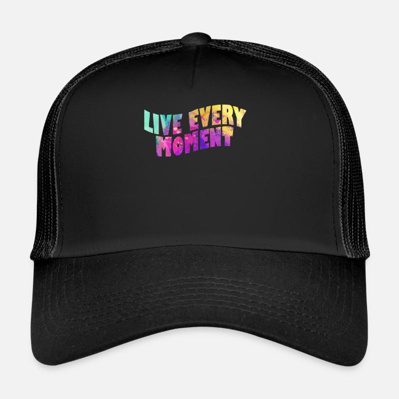 Vivez chaque instant coloré luminosité joie Casquette trucker 