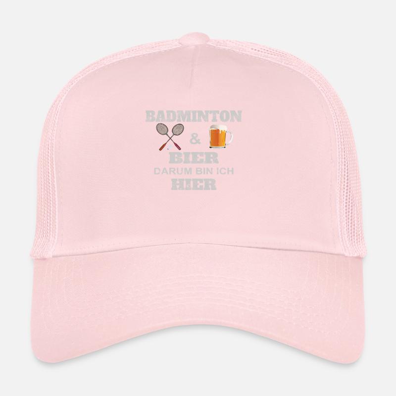Badminton Geschenkidee Sport Design Trucker Cap