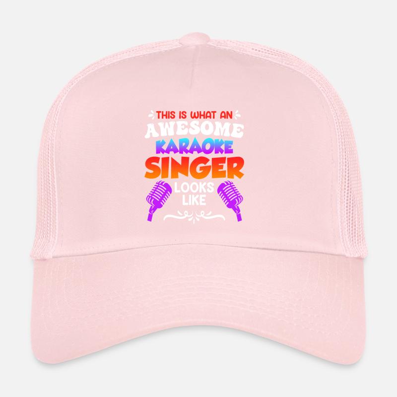 So sieht ein Karaoke Sänger aus Karaoke singen Trucker Cap