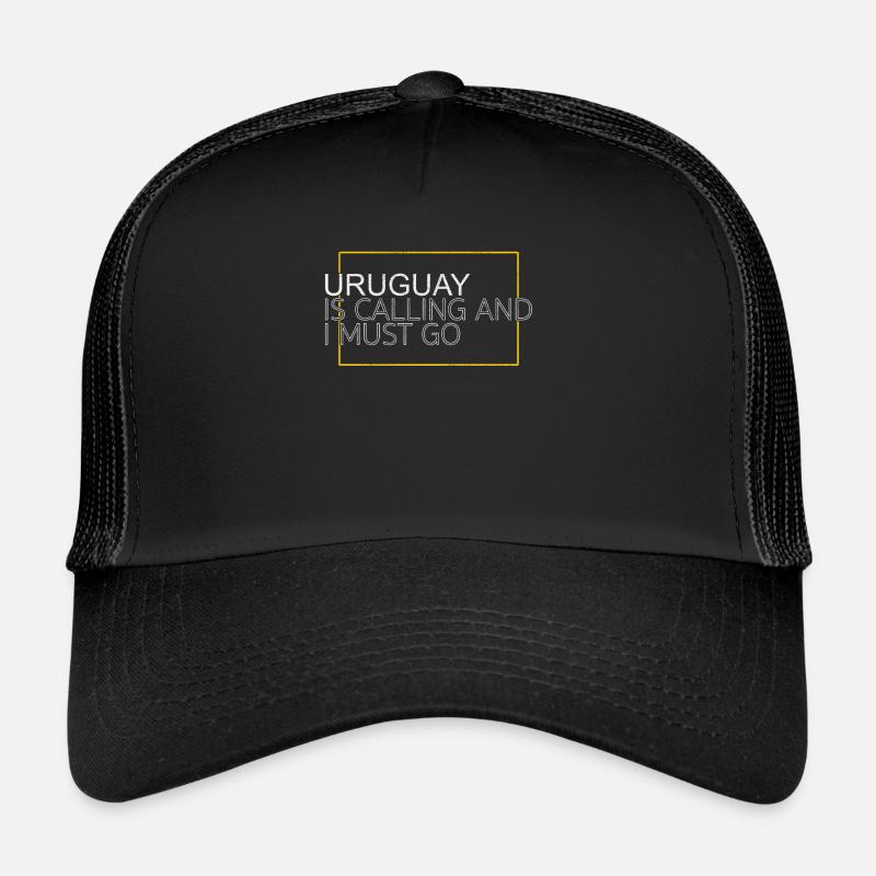 Uruguay Spruch - Trucker Cap - Schwarz/Schwarz