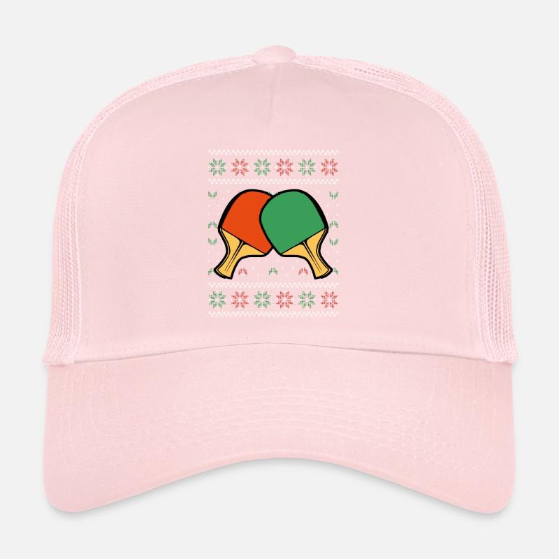 Nice table tennis paddle Christmas Trucker Cap