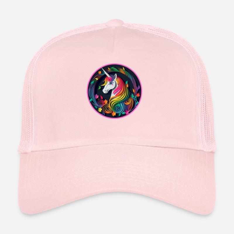 Paperdesign Art eines süßen Einhorns 1 Trucker Cap