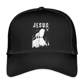Jesus Lion Christian Team God Worship - Trucker Cap - black/black - Front