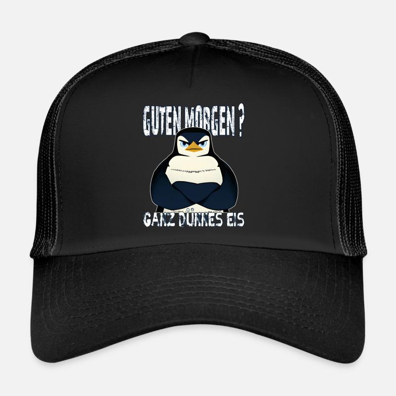 Ganz Dünnes Eis Morgenmuffel Pinguin Kaffee Trucker Cap