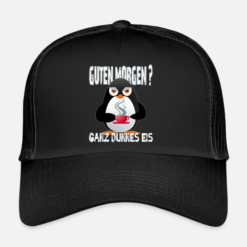 Ganz Dünnes Eis Morgenmuffel Pinguin Kaffee Trucker Cap