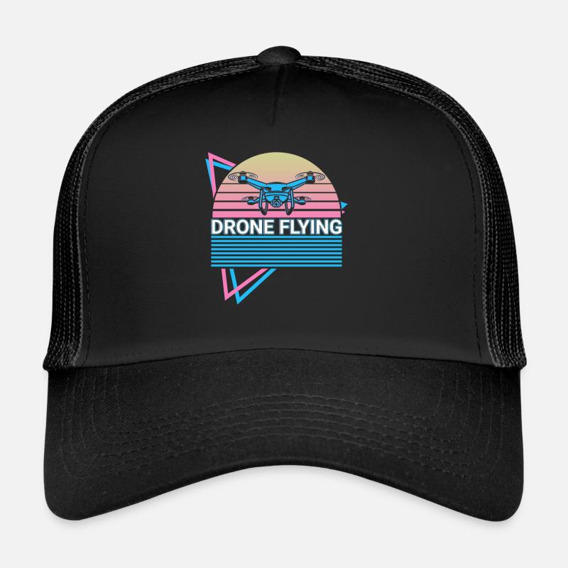Drone Flying Retro Drone Pilot Trucker Cap