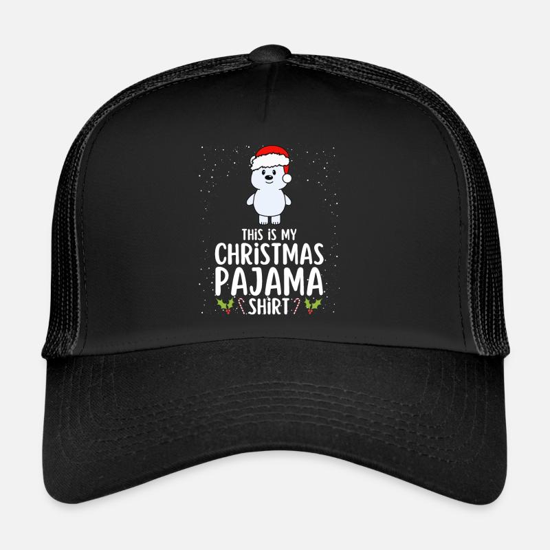 Pyjama de Noël Pyjama Chemise de nuit Casquette trucker 