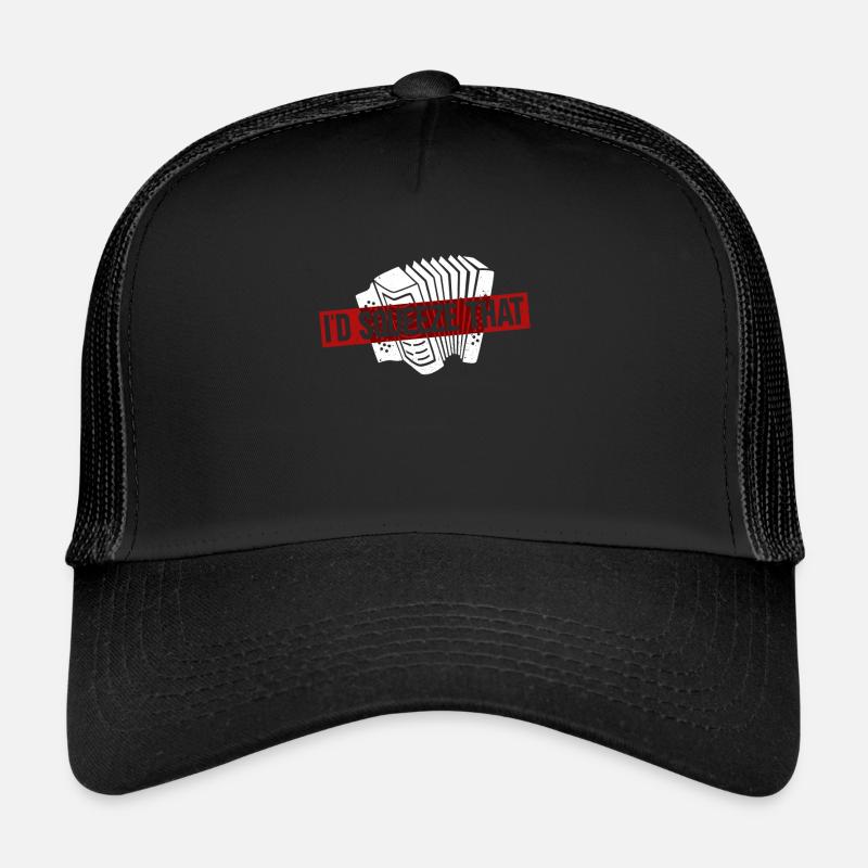 I'd Squeeze That - Akkordeon Akkordeonist - Trucker Cap - Schwarz/Schwarz