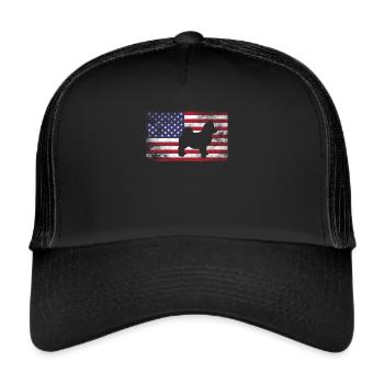 Pomsky propriétaire de chien chien race chien Pomsky - Casquette trucker  - noir/noir - Devant