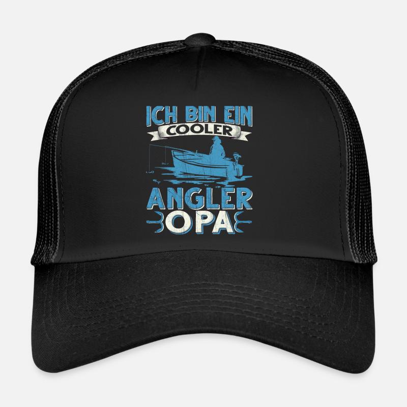 Ich bin ein cooler Angler Opa Fischen Angeln Trucker Cap
