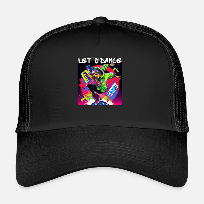 Une femme en graffiti danse dans Disco 2 Casquette trucker 