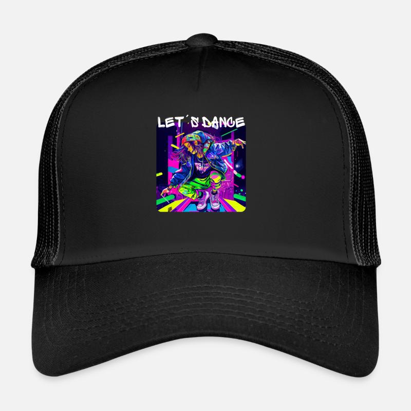 Une femme en graffiti danse dans Disco 3 Casquette trucker 