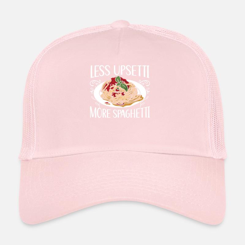 Moins d’upsetti Plus d’amateurs de spaghetti Mangeur de pâtes Casquette trucker 
