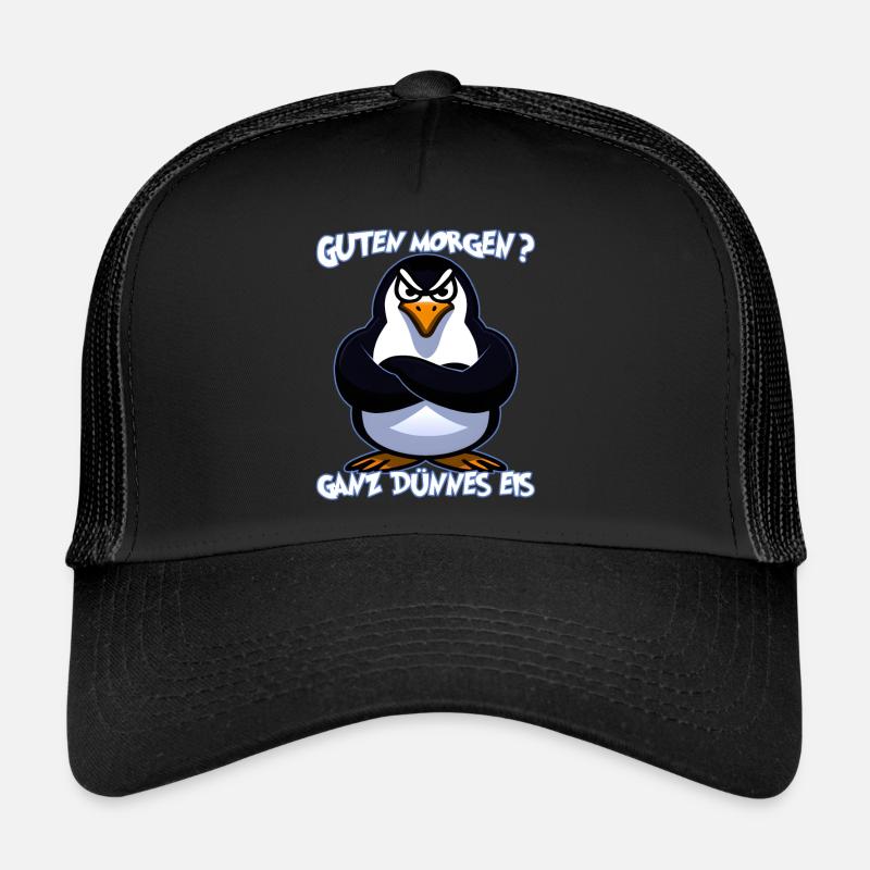 Ganz Dünnes Eis Morgenmuffel Pinguin Kaffee Trucker Cap