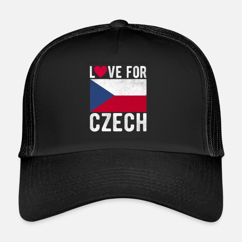 Czech souvenir - Trucker Cap - black/black