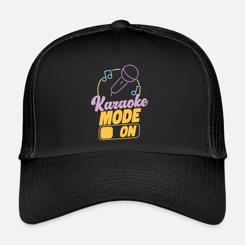 Karaoke Singer 80s Retro Karaoke Trucker Cap