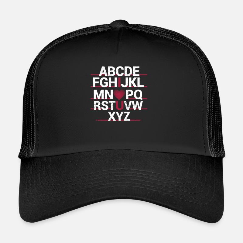 ABC Alphabet Ich liebe dich Englischlehrer Trucker Cap