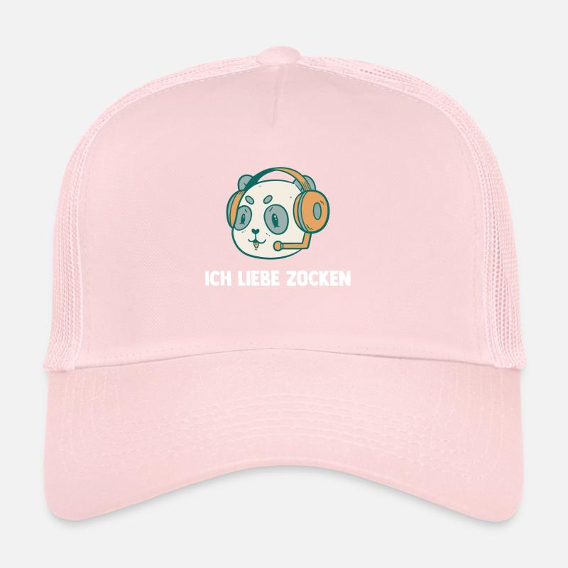 Ich Liebe Computer Zocken - Gaming Pandabär Trucker Cap
