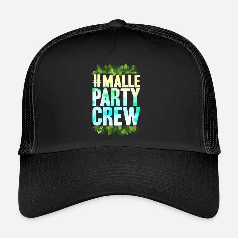 Mallorca Party Crew - Trucker Cap - Schwarz/Schwarz