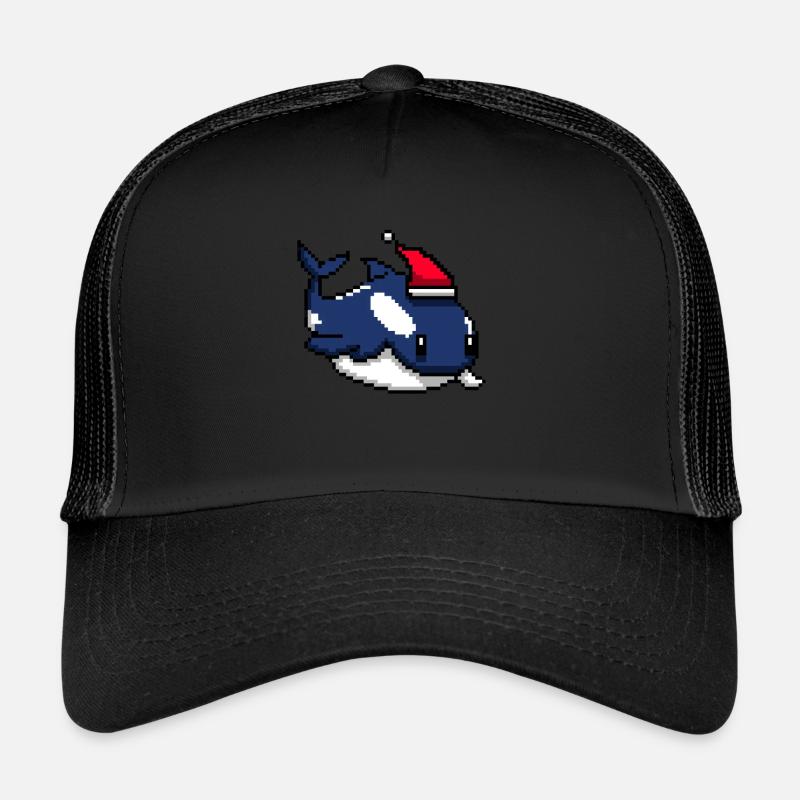 Orca Pixélisé Noël - Drôle Casquette trucker 
