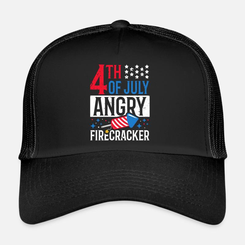 4. Juli Angry Firecracker Independence Day Trucker Cap