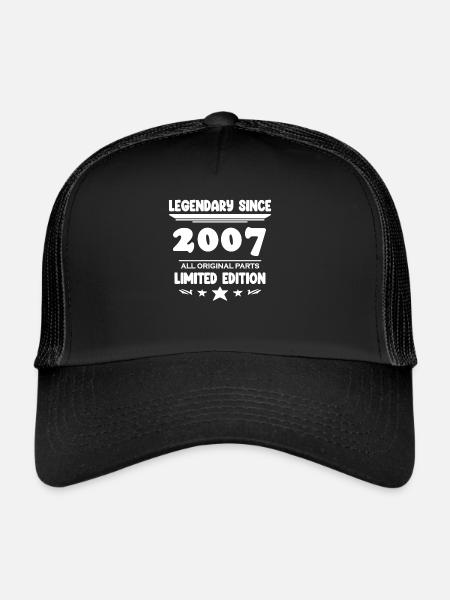 2007 - Année de construction 2007 - Millésime 2007 - Casquette trucker  - noir/noir - Devant