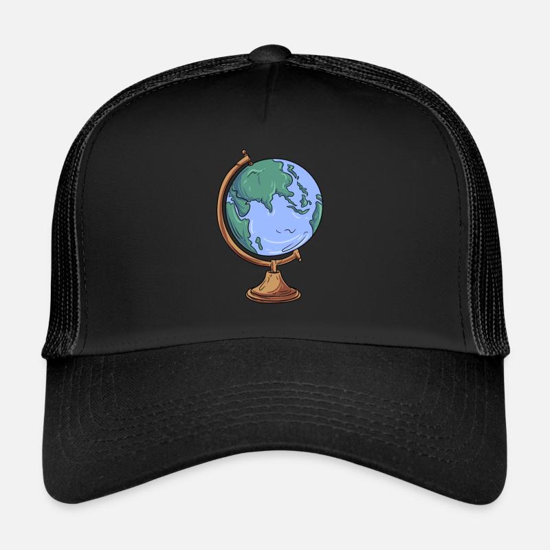 Globus Geographie - Trucker Cap - Schwarz/Schwarz
