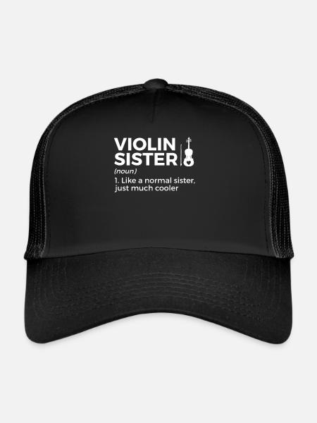 Violon Musicien - Casquette trucker  - noir/noir - Devant