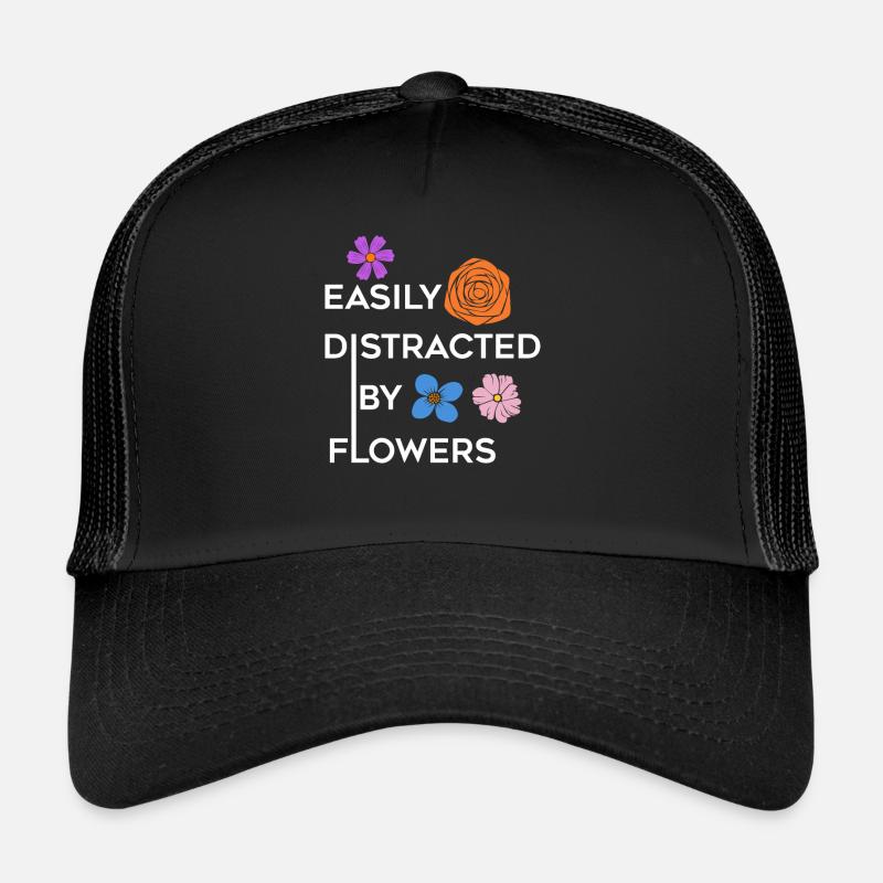 Distrait par les fleurs, citation ironique : Hobby Casquette trucker 
