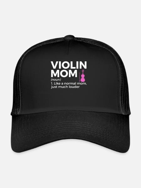 Violon Musicien - Casquette trucker  - noir/noir - Devant