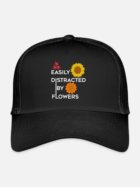 Bouquet de fleurs de jardinier Funny Saying - Casquette trucker  - noir/noir - Devant