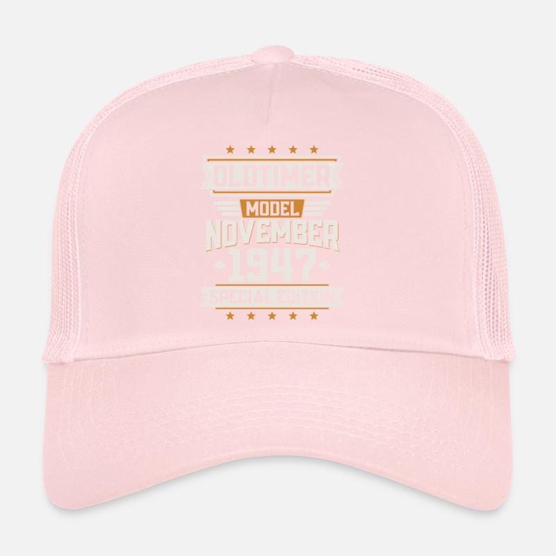 November born 1947 Oldtimer birthday Trucker Cap