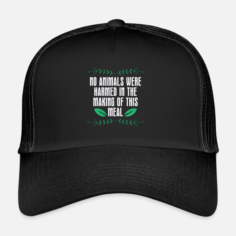 Chef végétalien Aucun animal n’était un chef végétalien à base de plantes Casquette trucker 