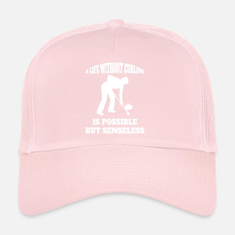 Curling Stone Curl Curling Stone Gift Curler Casquette trucker 