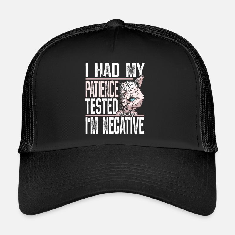 Patience testée négative Cat Cat Lovers Casquette trucker 