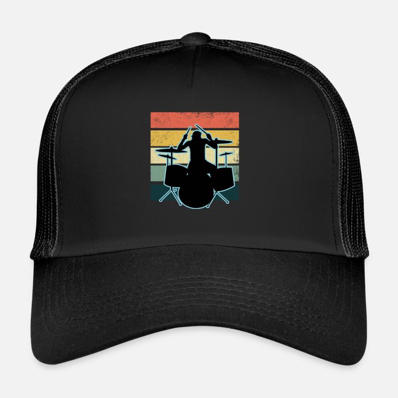 Drummer and drums Trucker Cap