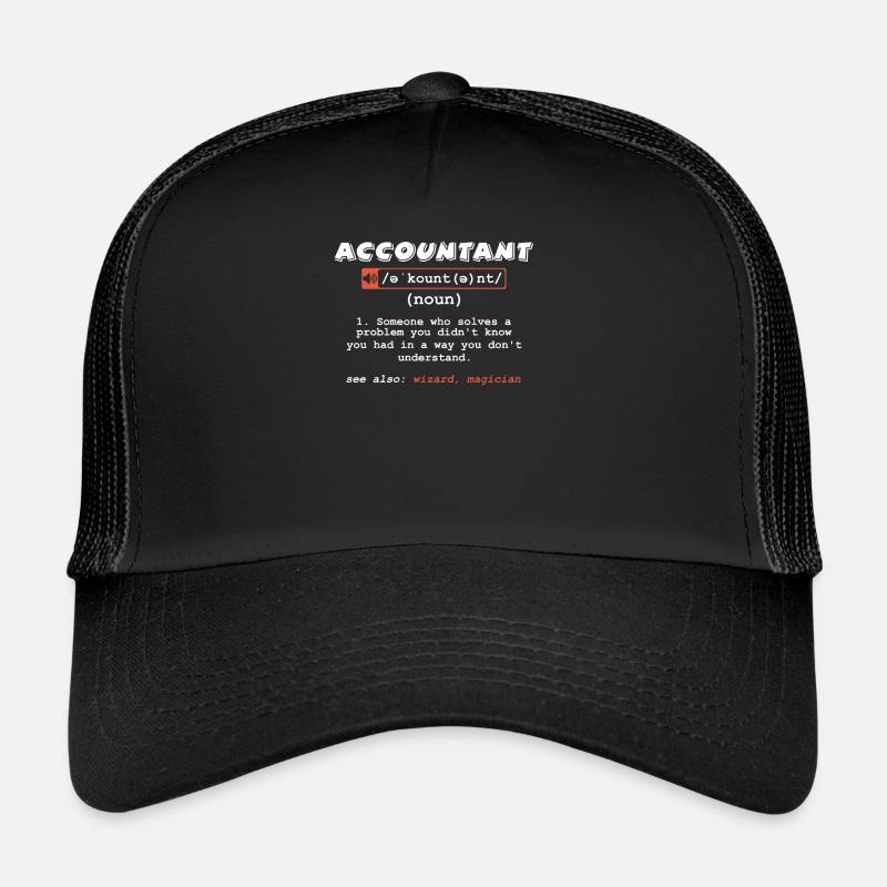 Funny Accountant Definition Accounting Students Trucker Cap