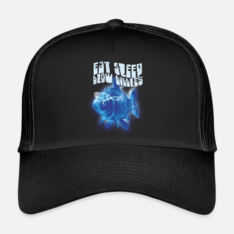 Manger des ampoules de sommeil FaDhead Fish Eau de mer Casquette trucker 