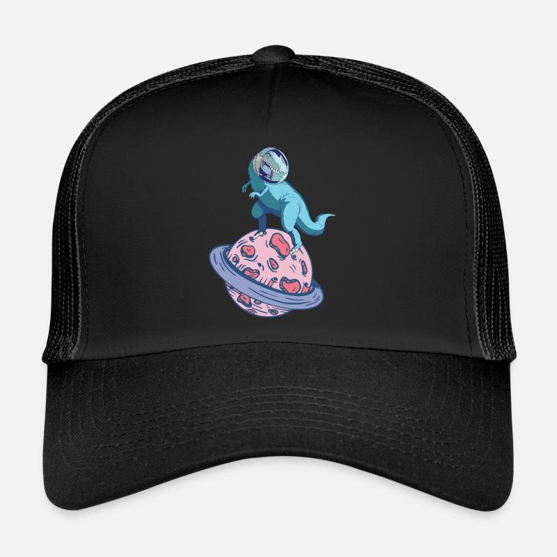 Astronaute de l’aérospatiale Dinosaure Voyage dans l’espace Dino Astronaute Casquette trucker 