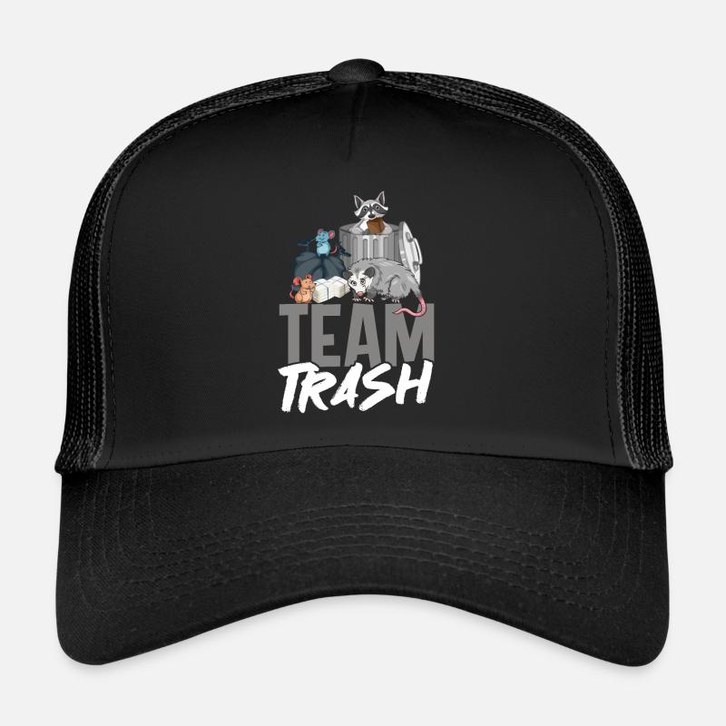 Team Trash - Trucker Cap - Schwarz/Schwarz